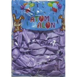 toptan atom balon metalik lila 12 inç
