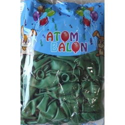 atom pastel koyu yeşil balon 100 lü 12 inç