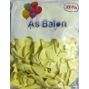 toptan as makaron soft balon sarı 12 inç 100 lü