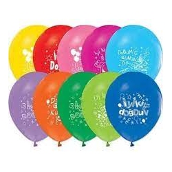 doğum günü balon karışık baskılı 100 ad