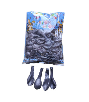 atom metalik siyah balon