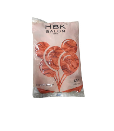 toptan hbk pastel balon turuncu 100 lü
