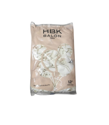 toptan hbk pastel balon beyaz balon 100 lü