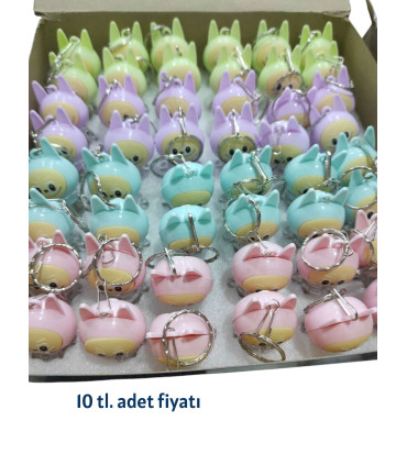 toptan oyuncak ışıklı anahtarlık lalubu 48 li akz15265