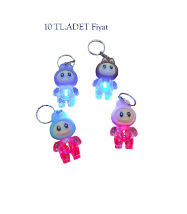 toptan oyuncak ışıklı anahtarlık labubu akz15264