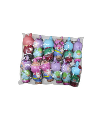 toptan oyuncak ışıklı sukuşi anahtarlık labubu 12 li akz15272