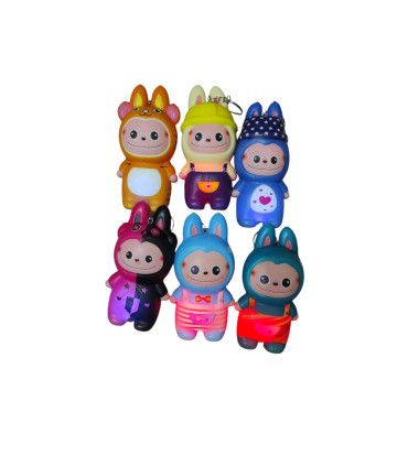 toptan oyuncak ışıklı sukuşi anahtarlık lalubu 12 li akz15273