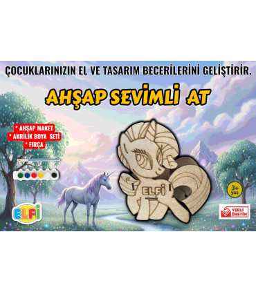 toptan ahşap oyuncak sevimli at cng4