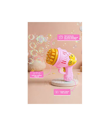 toptan köpük tabanca pilli ördekli pembe kym6050