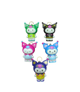 toptan sıkmalı sukuşi anahtarlık kuromi 12 li akz15131