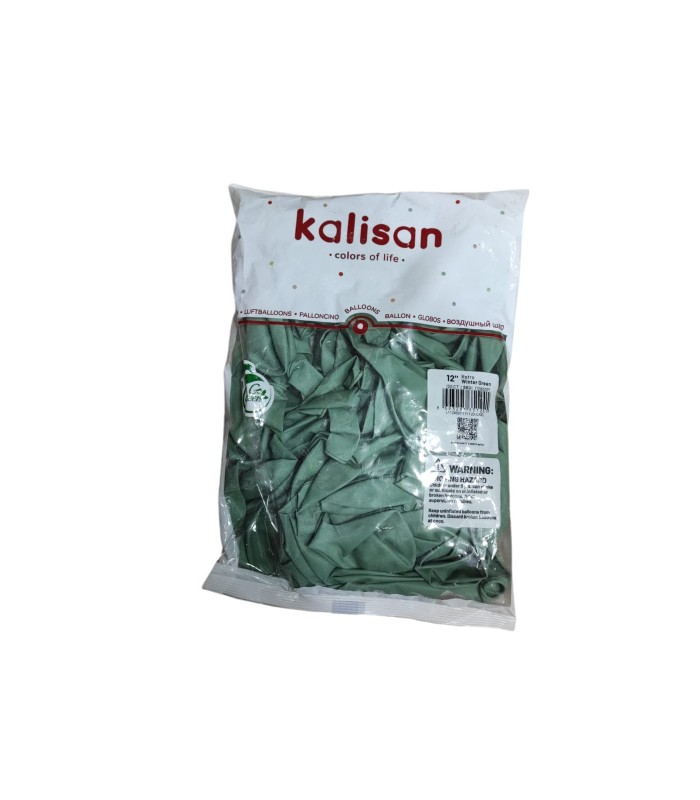 toptan kalisan retro kış yeşili balon 12 inç 100 lü toptan satış fiyatı